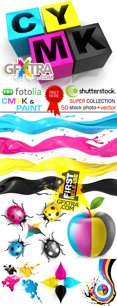 CMYK &amp; Paint - 50 UHQ Photos &amp; EPS Vectors