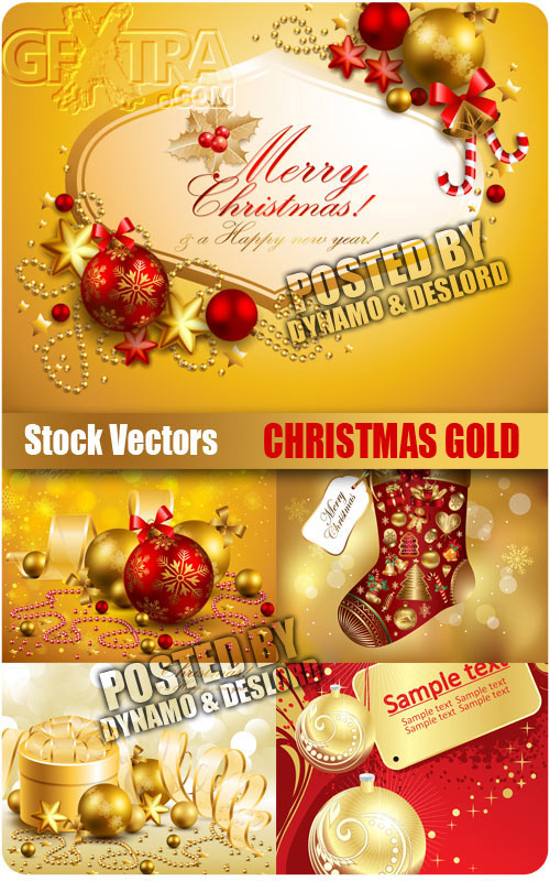 Christmas gold - Stock Vectors