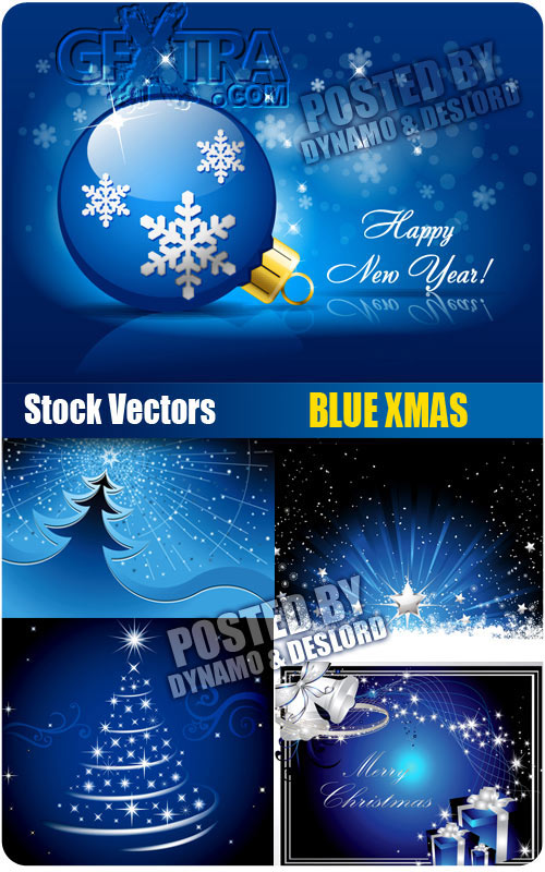 Blue Xmas - Stock Vectors