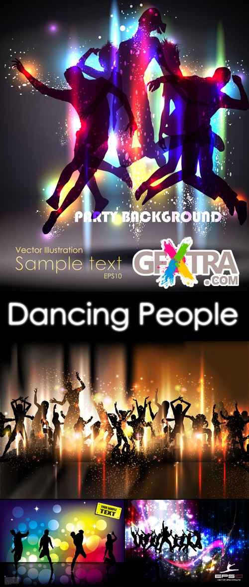 Dancing Music Party People Vector