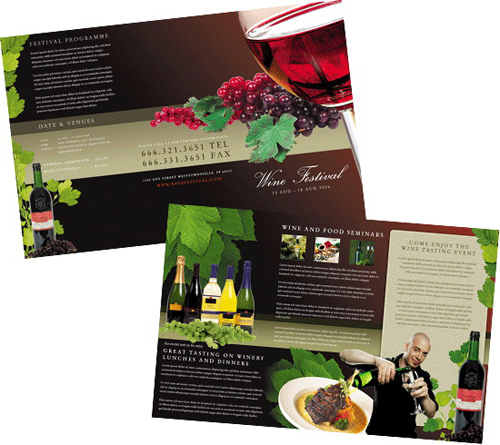 Dark Berries Brochure 11 x 8.5 - BoxedArt Templates for Design