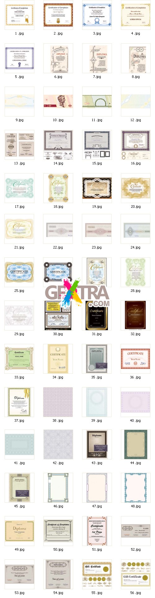 Certificate &amp; Diploma Vector Collection 100xEPS