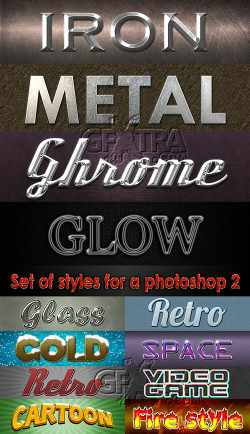 Set of styles for a photoshop 2