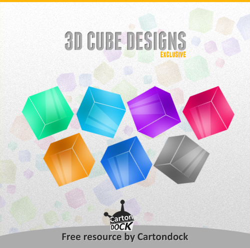 PSD Sources - 3D Cube For Design