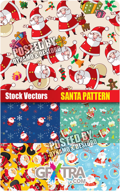 Santa pattern - Stock Vector
