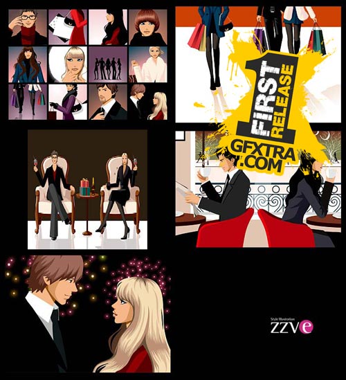 ZZVe 049 Romantic Winter, JPG Illustrations