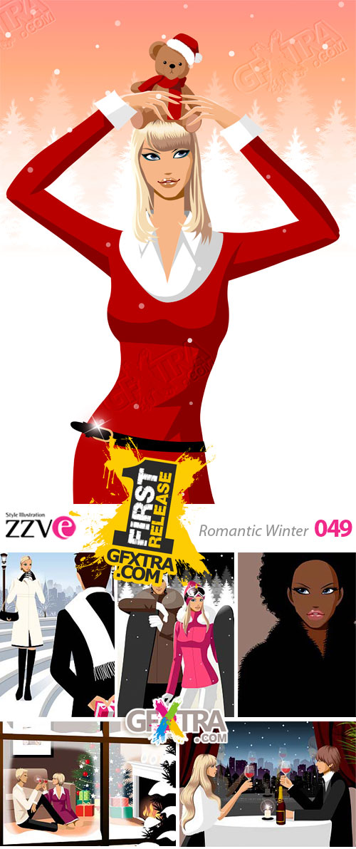 ZZVe 049 Romantic Winter, JPG Illustrations