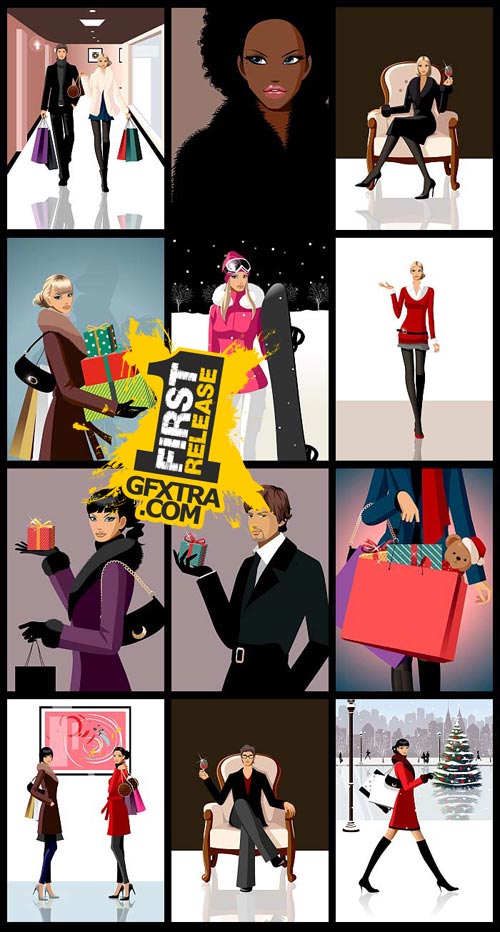 ZZVe 049 Romantic Winter, JPG Illustrations