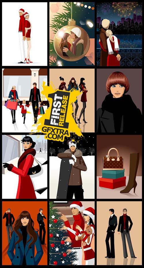 ZZVe 049 Romantic Winter, JPG Illustrations