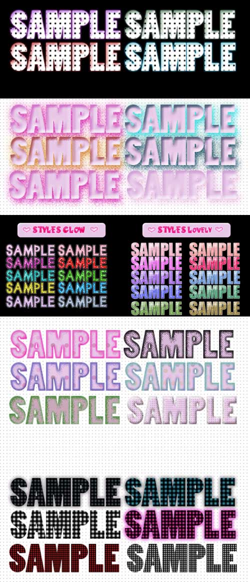 Photoshop text  layer styles pack 2