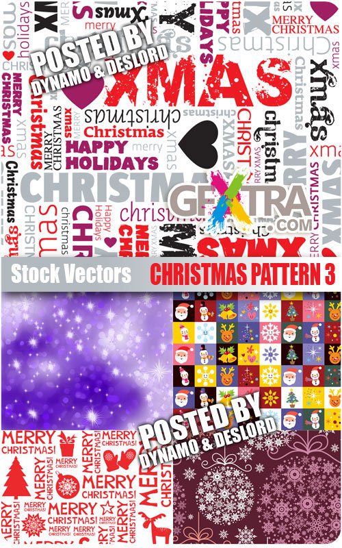 Christmas Pattern 3 - Stock Vector