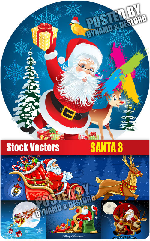 Santa 3 - Stock Vector