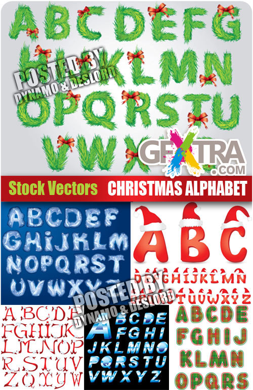 Christmas Alphabet - Stock Vector