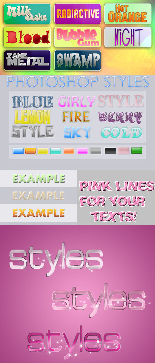 Layer styles for Photoshop pack 5