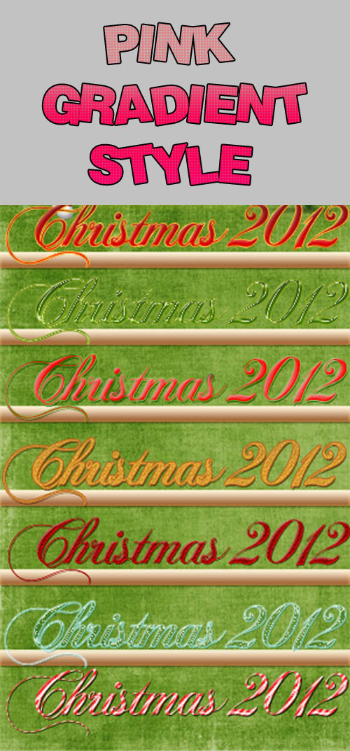 Christmas text styles for Photoshop