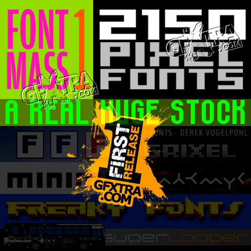 2150 Commercial &amp; Free to Use Pixel Fonts for Web Designers!