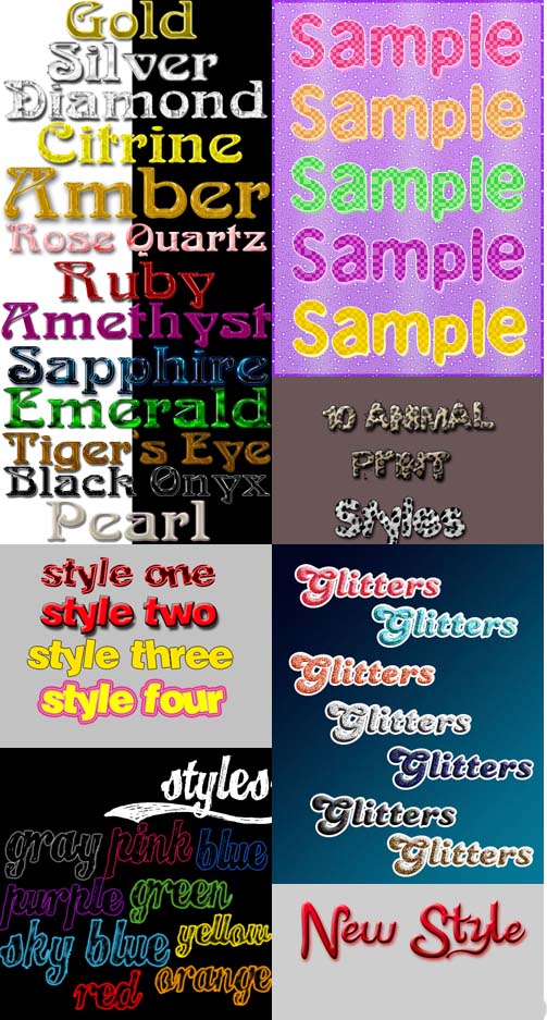 Layer styles for Photoshop pack 9