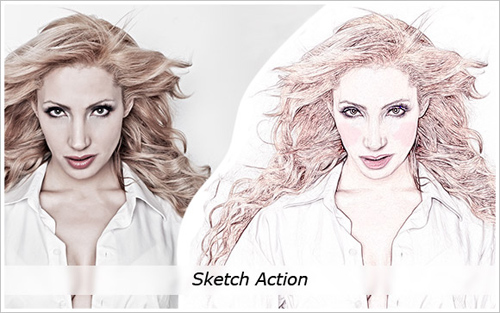 Sketch action set for Photoshop