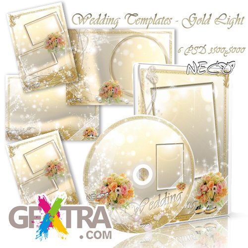 Gold light - Set of wedding templates