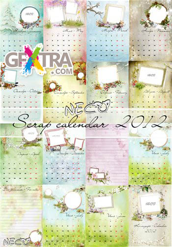 Scrap calendar - Scrap a calendar for 2012 var.2
