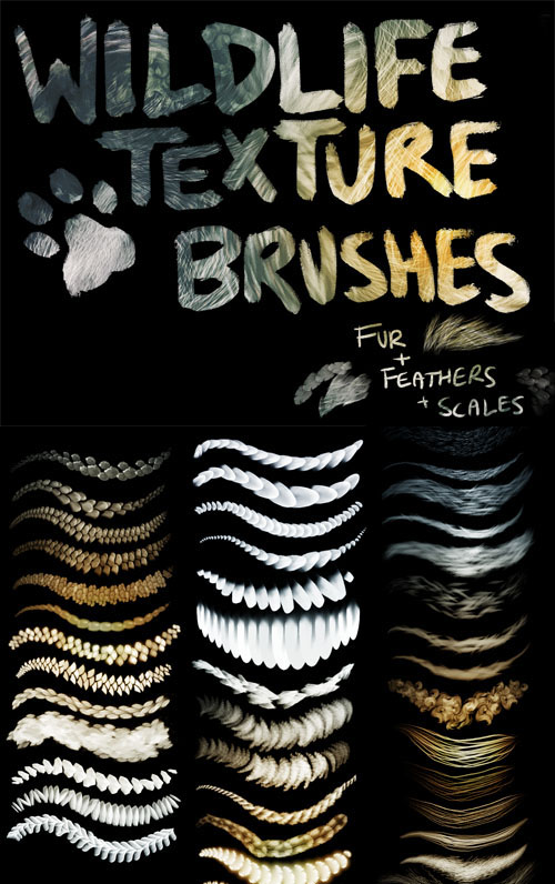 Wildlife texture brushes