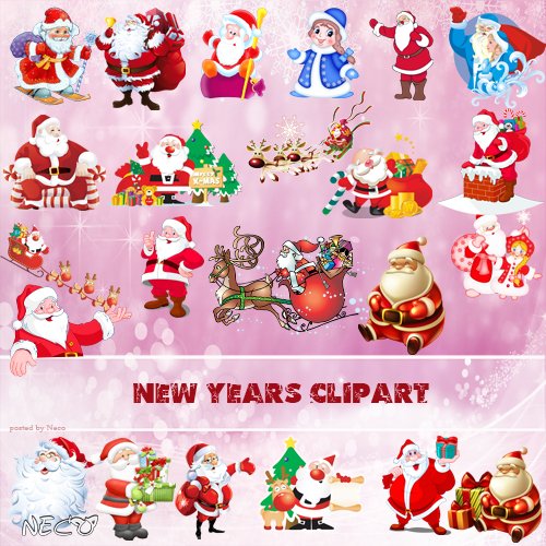 New Year cliparts - Santa Claus