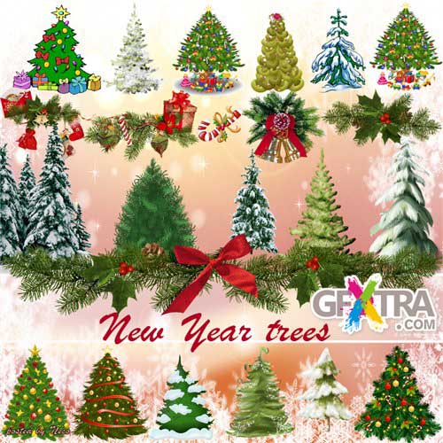 Cliparts New Year trees png