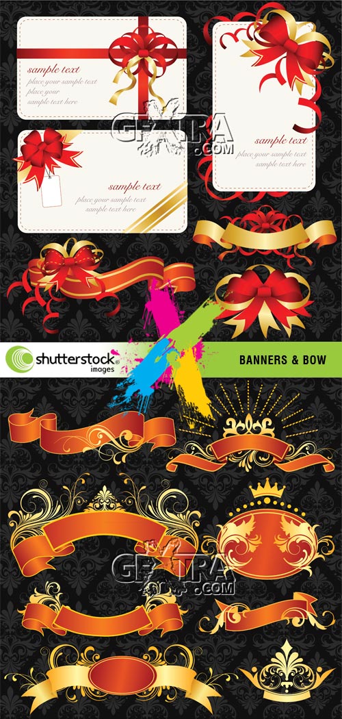 Stock Vector - Banners & Bow