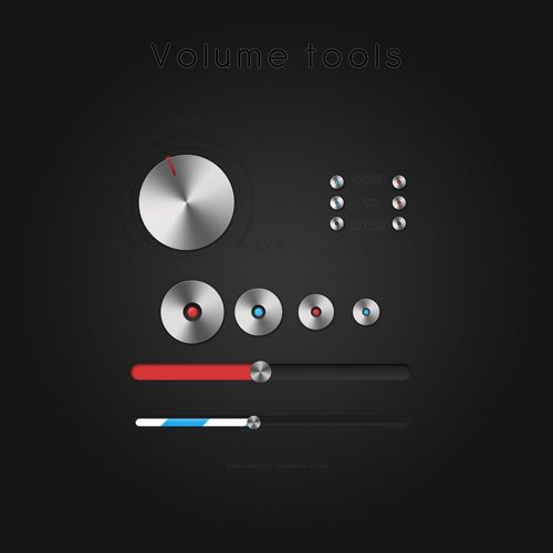 PSD Sources - Volume tools Elements For Creative Design