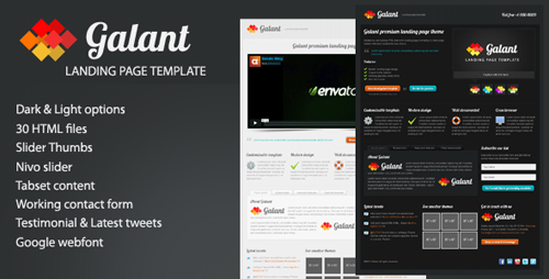 ThemeForest - Galant powerful landing page - RETAIL
