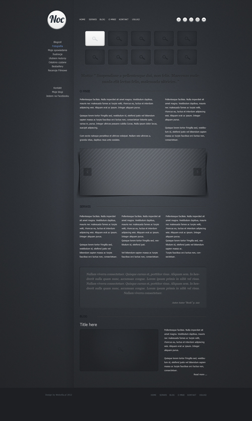 PSD Web Templates (New 2012) - Noc - Night Creative Style