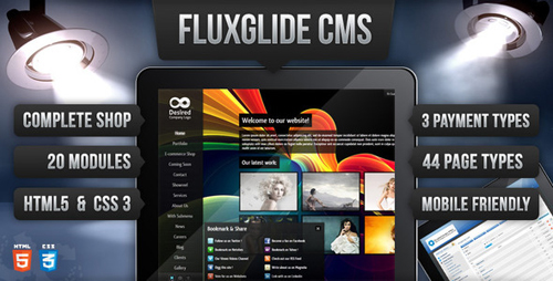 ThemeForest - Fluxglide Complete HTML5 Website with Shop and CMS
