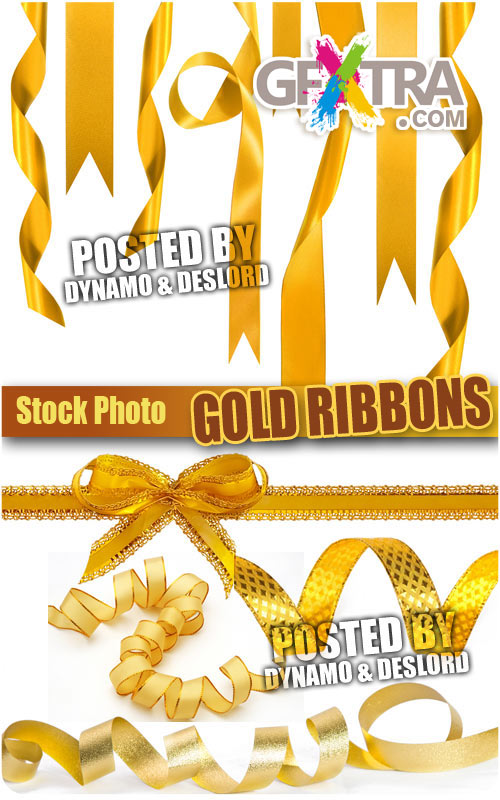 Gold ribbon - UHQ Stock Photo