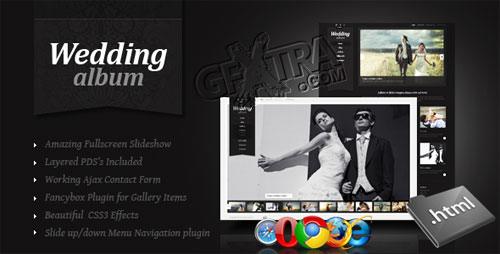 Wedding Album Premium xHTML/CSS Template - ThemeForest