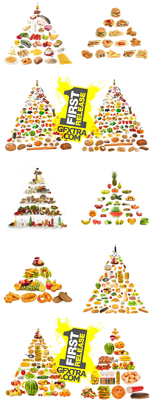 Shutterstock - 20 UHQ photos - Food Pyramides