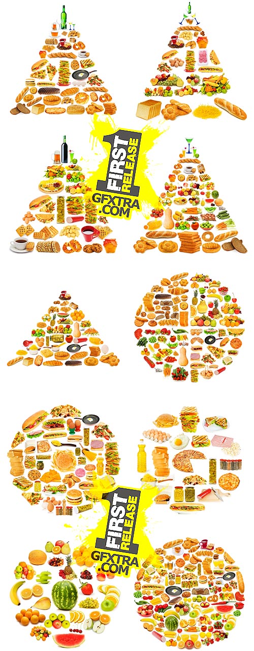Shutterstock - 20 UHQ photos - Food Pyramides