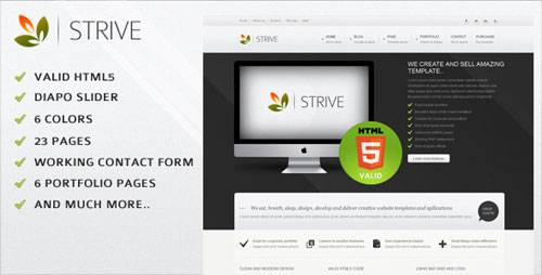 Strive Modern Corporate HTML CSS Template - ThemeForest