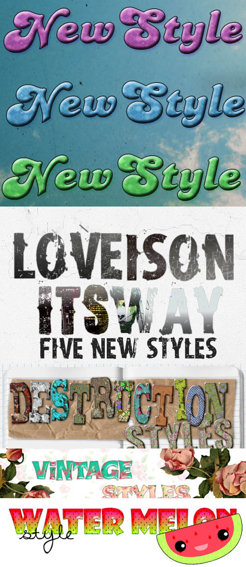 Text styles for Photoshop pack 25