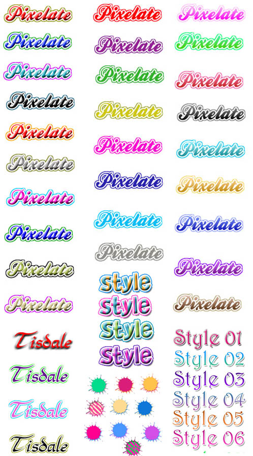 Text styles for Photoshop pack 27