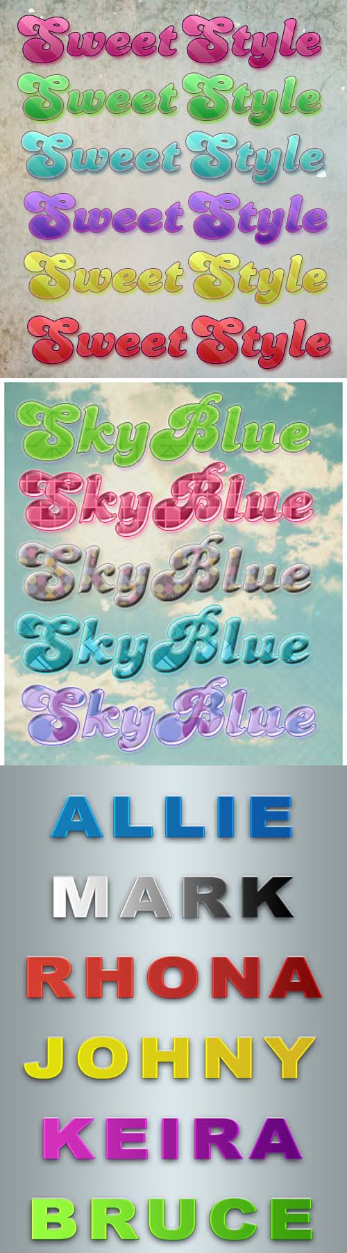 Text styles for Photoshop pack 28