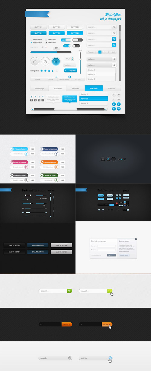 Web Elements and Forms for Design