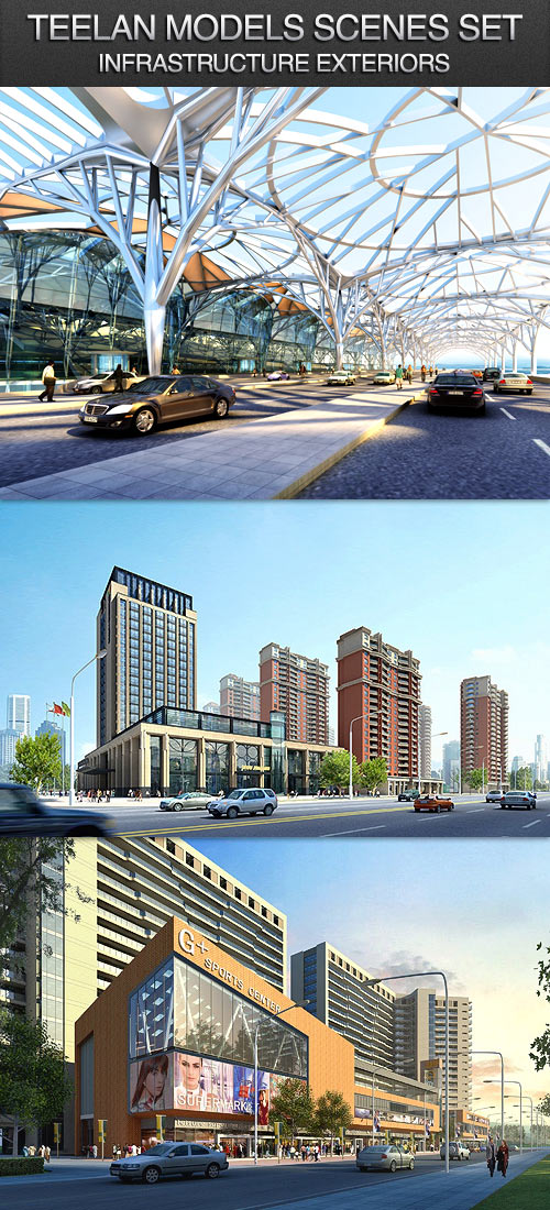 Teelan Models - Infrastructure Exteriors & Buildings Scenes