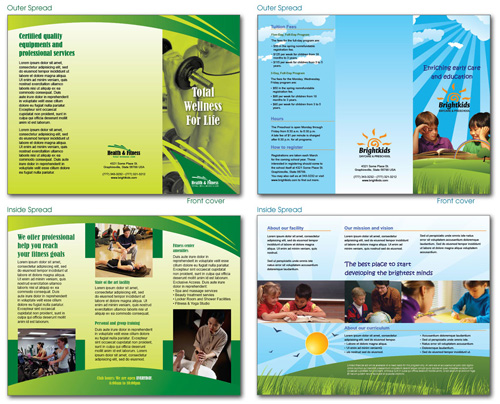 Preschool and Fitness Center Brochures