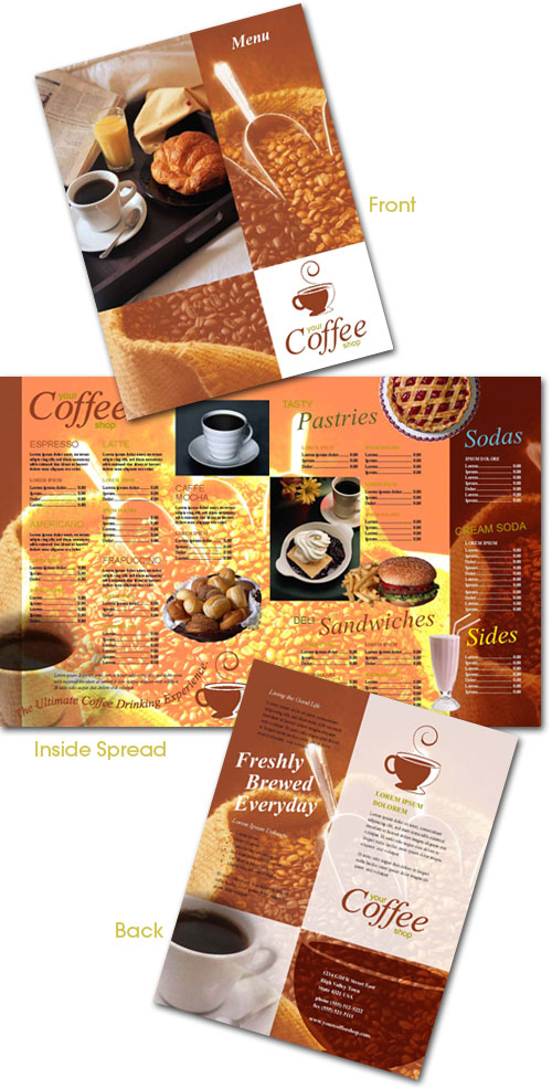 Coffee Menu Brochure
