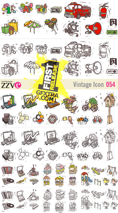 ZZVe 054 Vintage Icon EPS