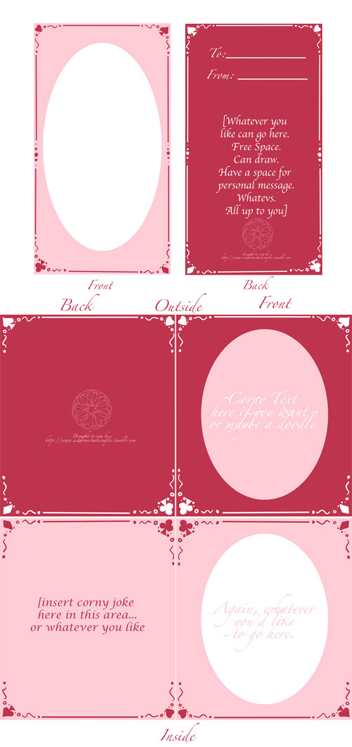 Red Valentin Cards Template