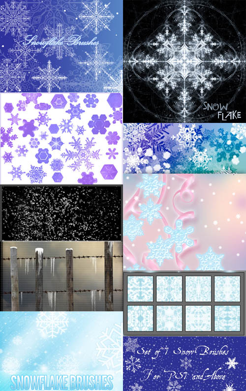 Collection of snow brushes pack 4