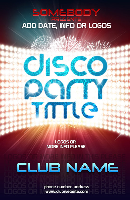 Disco Party Poster Template