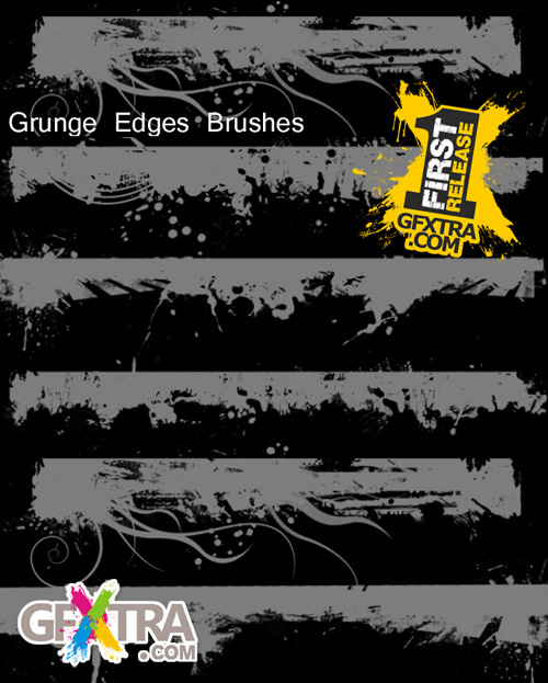Grunge edges brushes set