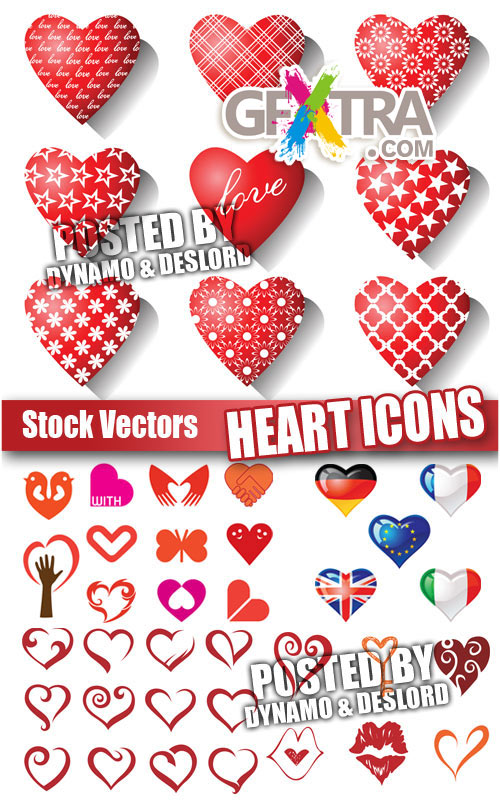 Heart icons - Stock Vectors
